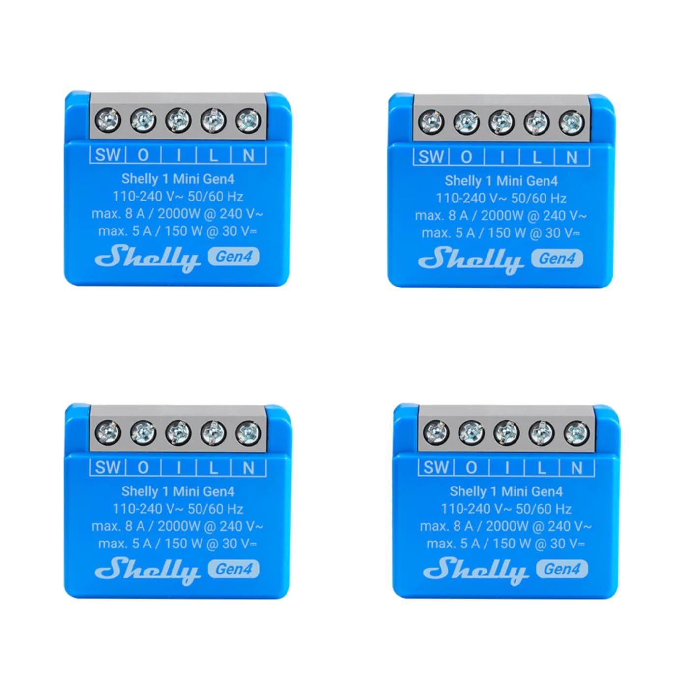Smart Plug Shelly S4Sw-001X8Euu Bluetooth Wi-Fi Bluetooth 5.0