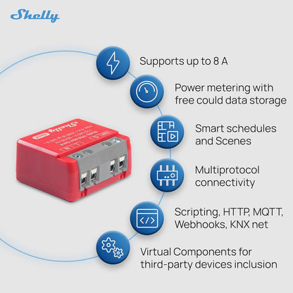 Smart Plug Shelly S4Sw-001P8Eu Bluetooth Wi-Fi Bluetooth 5.0