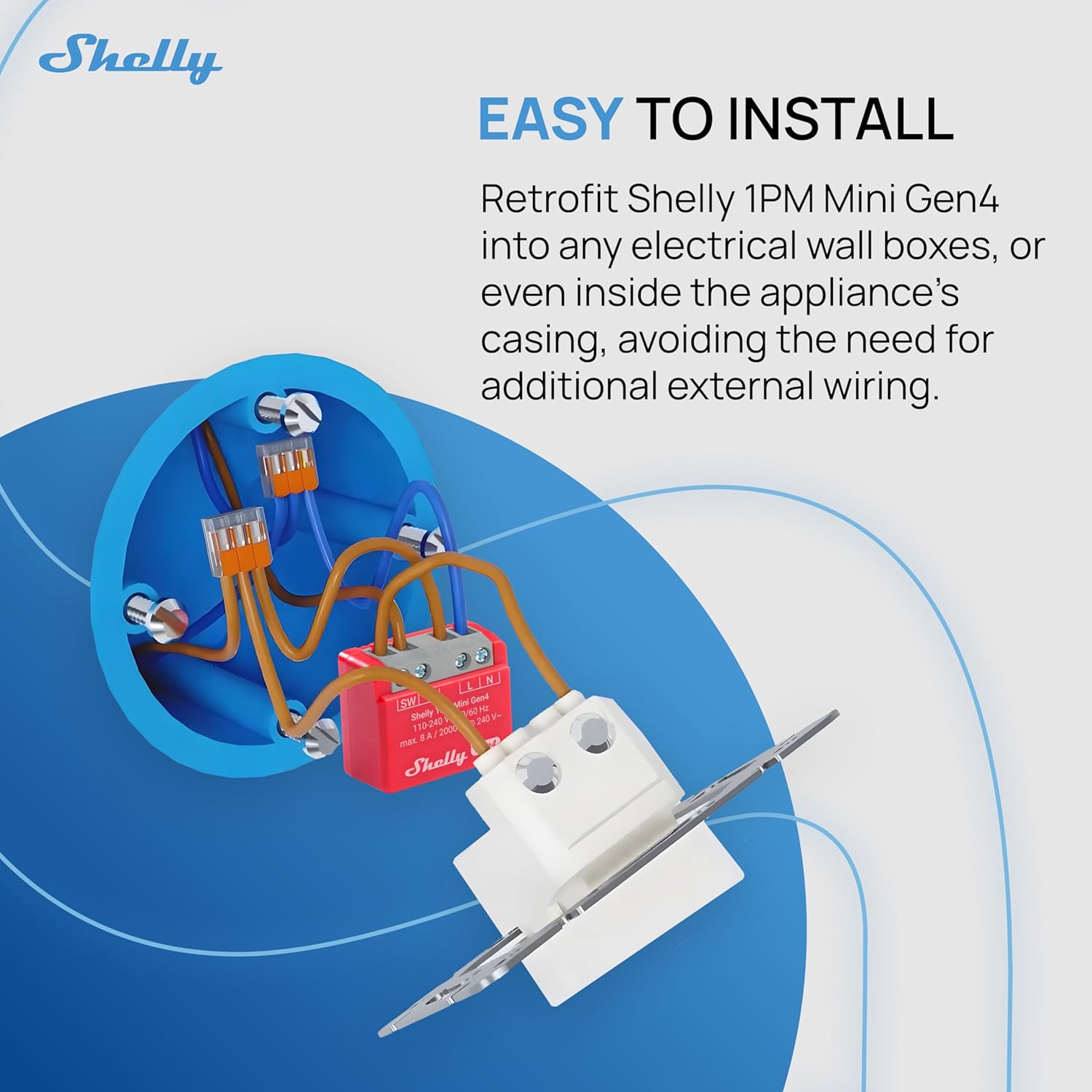 Smart Plug Shelly S4Sw-001P8Eu Bluetooth Wi-Fi Bluetooth 5.0