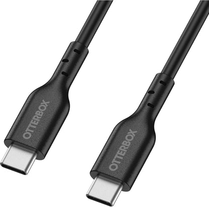 OtterBox Standard USB-C to USB-C PD Fast Charge Cable, Flex Tested and Durable, Fast Charging Cable for Smartphone and Tablet, 2M, Black