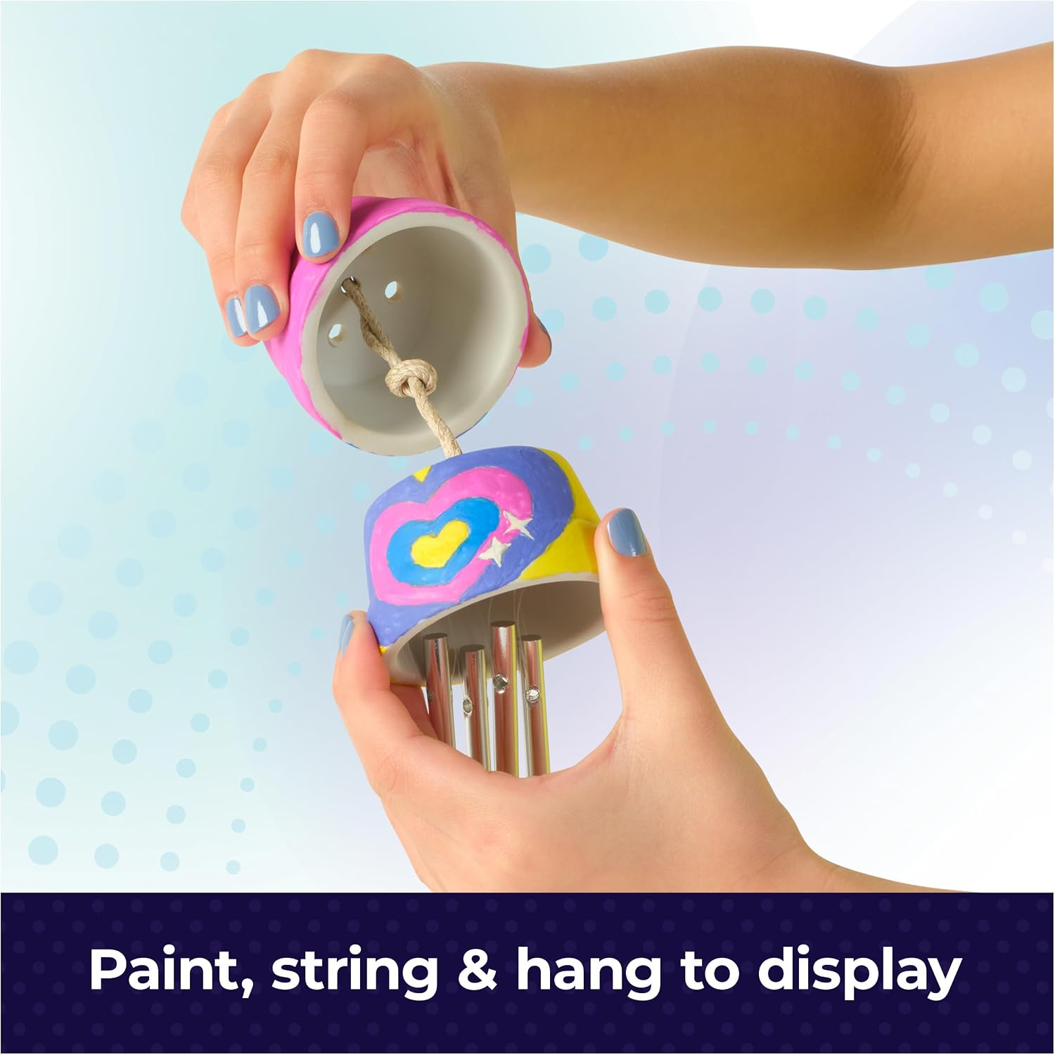 Cool MAKER, Chic Chimes Painting Kit with 5 Colours, Paint & Design a Stylish Windchime, Room Decor Arts and Crafts Kit, Kids Toys for Girls Ages 8 and up