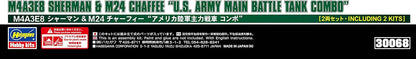 Hasegawa - 1/72 M4a3e Sherman En M24 Chaffee 2 Kits 30068