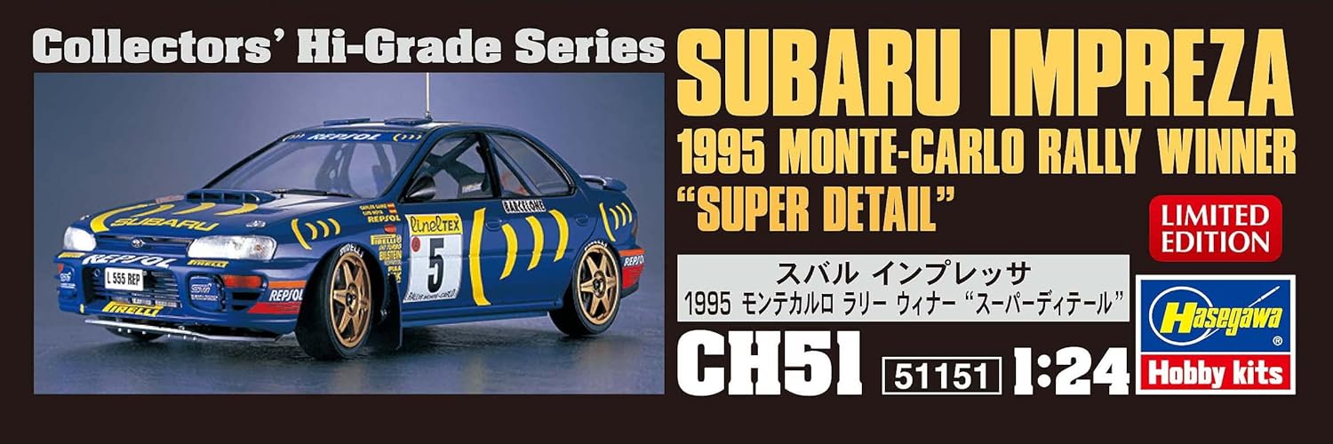Hasegawa - 1/24 Subaru Impreza 1995 Monte Carlo Rally Ch51