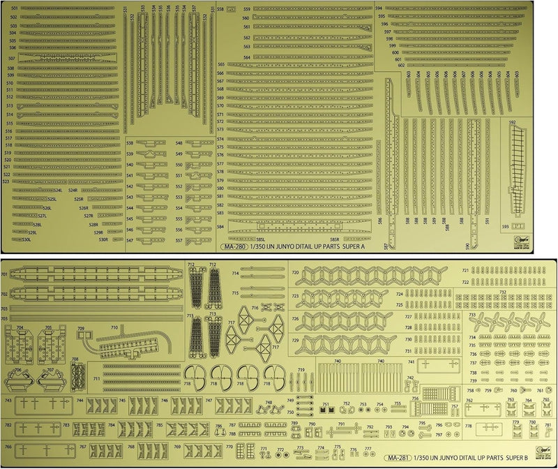 Hasegawa - 1/350 Junyo Etching Parts Super A Qg65