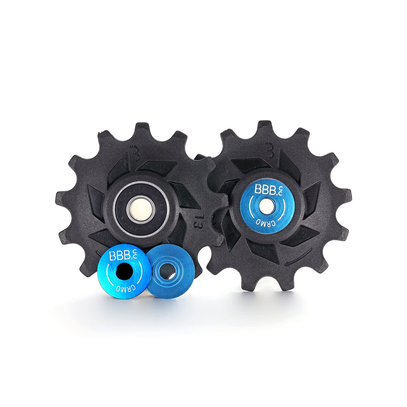 BBB Cycling Schaltrollen 13-Zähne Derailleur Pulley Hinten 12-Fach Jockey-Räder Roller Shimano Kompatibel für Rennrad Urban MTB Bicycle RollerBoys 13T BDP-09, Schwarz