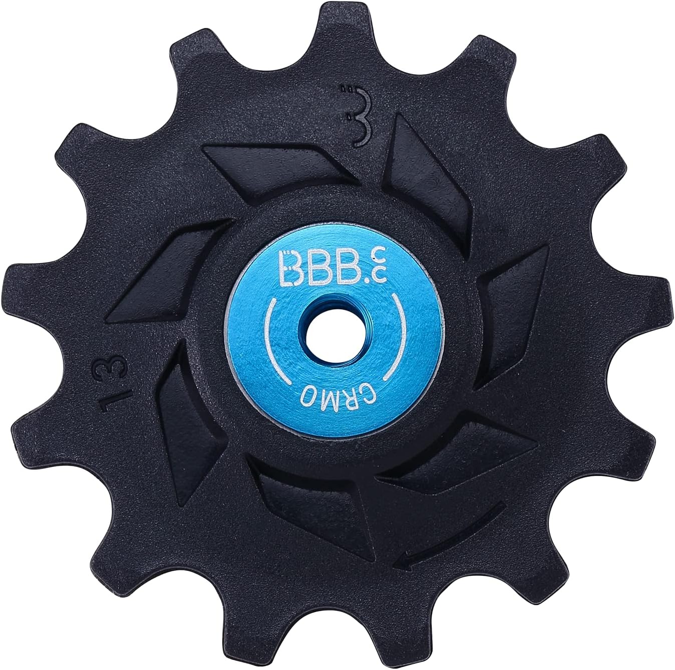 BBB Cycling Schaltrollen 13-Zähne Derailleur Pulley Hinten 12-Fach Jockey-Räder Roller Shimano Kompatibel für Rennrad Urban MTB Bicycle RollerBoys 13T BDP-09, Schwarz