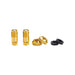 BBB Cycling CoreCap Universal Valve Upgrade Set - 300% More Airflow - High Volume Presta to Schrader Converter - Suitable for All Pumps - 2 Pack - Gold - BTI-165