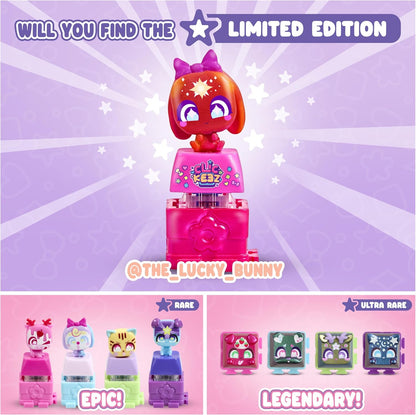 Deluxe Keychain - Includes 7 Clickable Keyboard Collectibles - 70 Characters To Find, Cute Themes & Rare Surprises - Girls Gifts and Collectables Ages 6 Plus, Pink