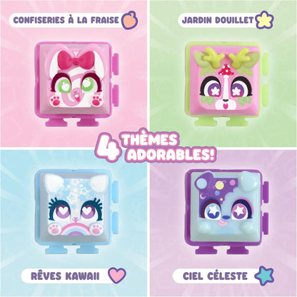 Deluxe Keychain - Includes 7 Clickable Keyboard Collectibles - 70 Characters To Find, Cute Themes & Rare Surprises - Girls Gifts and Collectables Ages 6 Plus, Pink