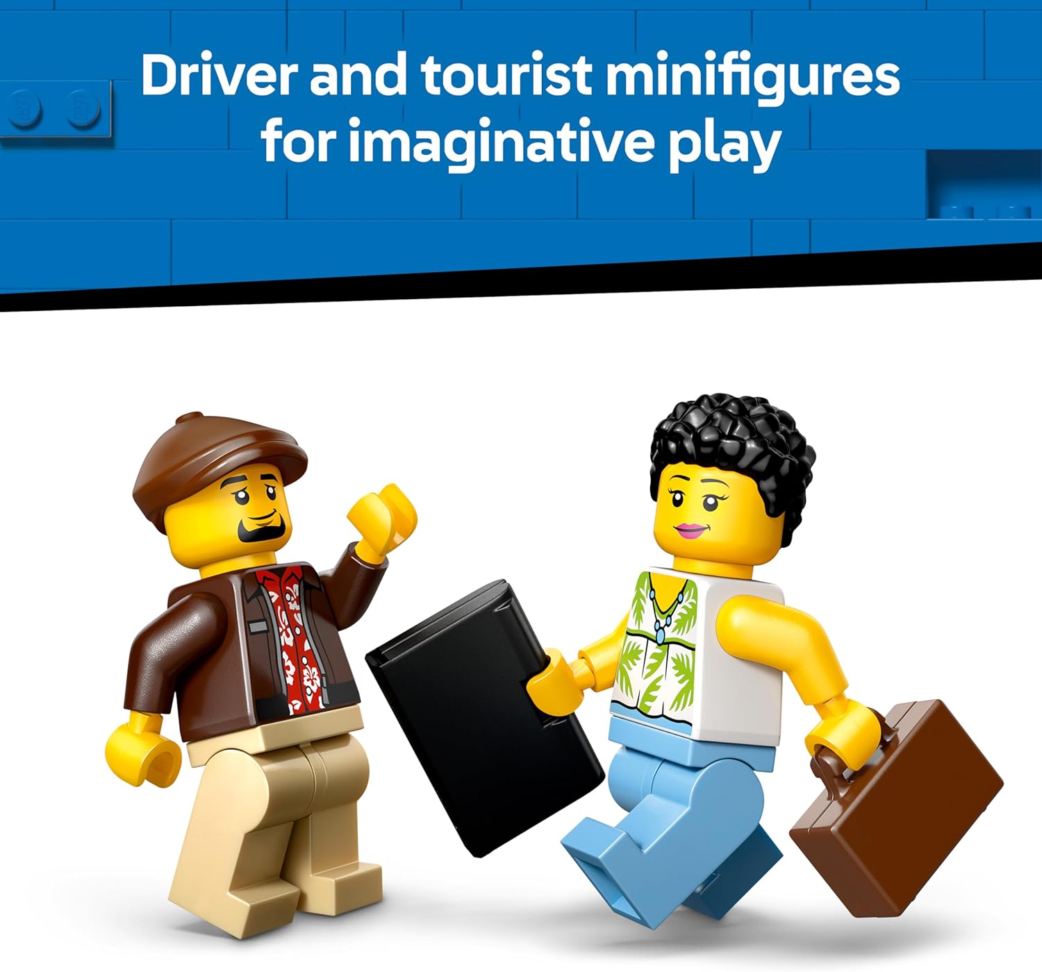 LEGO City Yellow Taxi Cab Toy - EV Car Model Kit w/ 2 Minifigures & Removable Roof - Fine Motor Skills Set - Small Birthday Gift Idea for 5+ Year Old Boys - 60487