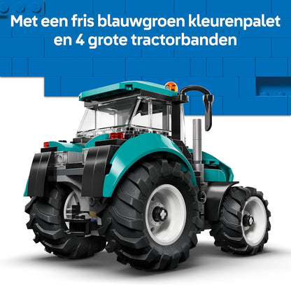 LEGO City Tractor Toy - Farm Vehicle Model Building Kit with a Farmer Minifigure - Birthday Gift Idea for 6+ Year Old Boys and Engineering Fans - 60498
