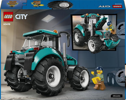 LEGO City Tractor Toy - Farm Vehicle Model Building Kit with a Farmer Minifigure - Birthday Gift Idea for 6+ Year Old Boys and Engineering Fans - 60498