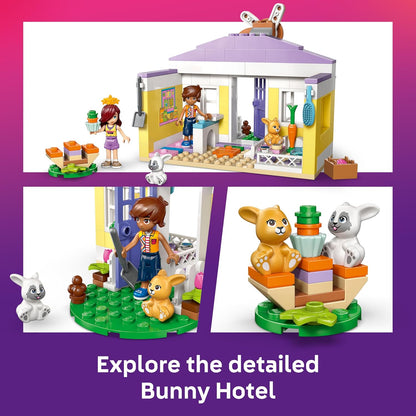 LEGO Friends Heartlake City Bunny Hotel - House Toy w/ 2 Mini Dolls, 2 Animal Figures & Pet Care Accessories - Birthday Gift Idea for 5+ Year Old Girls - 42679