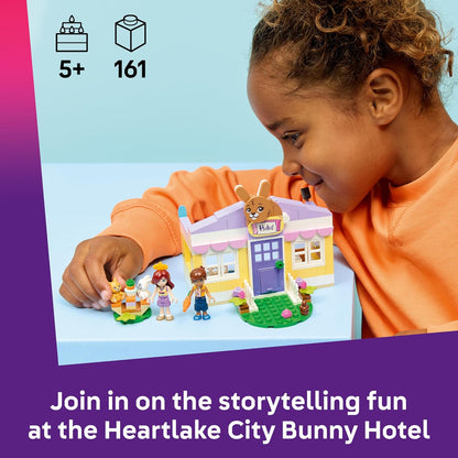 LEGO Friends Heartlake City Bunny Hotel - House Toy w/ 2 Mini Dolls, 2 Animal Figures & Pet Care Accessories - Birthday Gift Idea for 5+ Year Old Girls - 42679