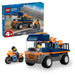 LEGO City Motorcycle Transporter - Fine Motor Skills Toy w/Flatbed Truck, 2 Motorbikes, 2 Minifigures, Ramp & Accessories - Birthday Gift for 4+ Year Old Boys - 60491