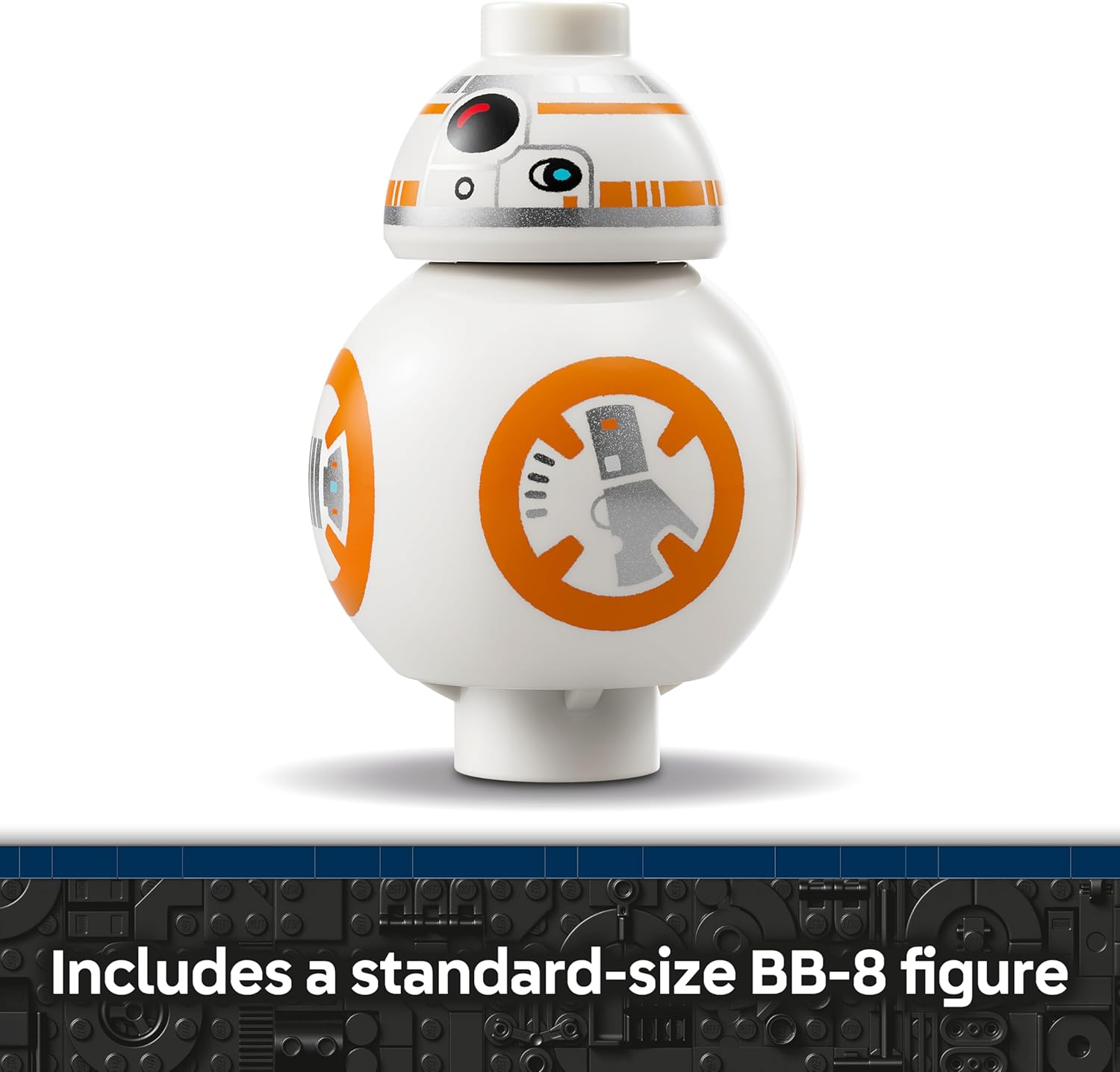 LEGO Star Wars 75452 BB-8 Astromech Droid Figure Model Kit - Building Toy w/a Spinning Head & Wheel - Bedroom Decor Idea - Gift for 10+ Year Old Boys, Girls & Fans