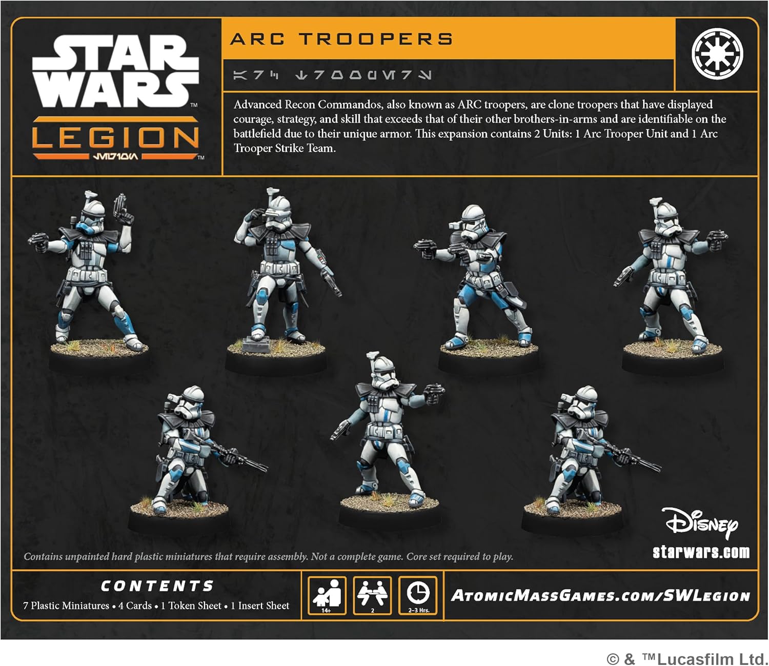 Asmodee | Star Wars Legion: ARC Troopers Unit Expansion | Miniature Board Game | Ages 14+ | 2 Players | 90+ Minutes Playing Time