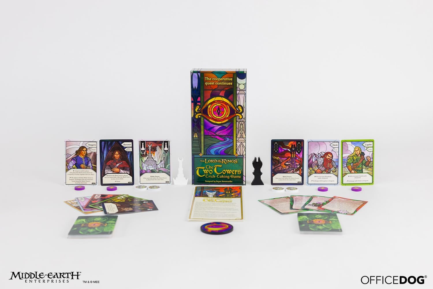Asmodee | The Lord Of The Rings: The Two Towers: Trick-Taking Game | Coöperatief kaartspel | Leeftijd 10+ | 1-4 spelers | 20+ minuten speeltijd Engels