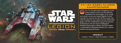 Asmodee | Star Wars Legion - TX-130 Saber Tank | Miniatures Tabletop Game | Ages 14+ | 2 Players | 3 Hours Playing Time