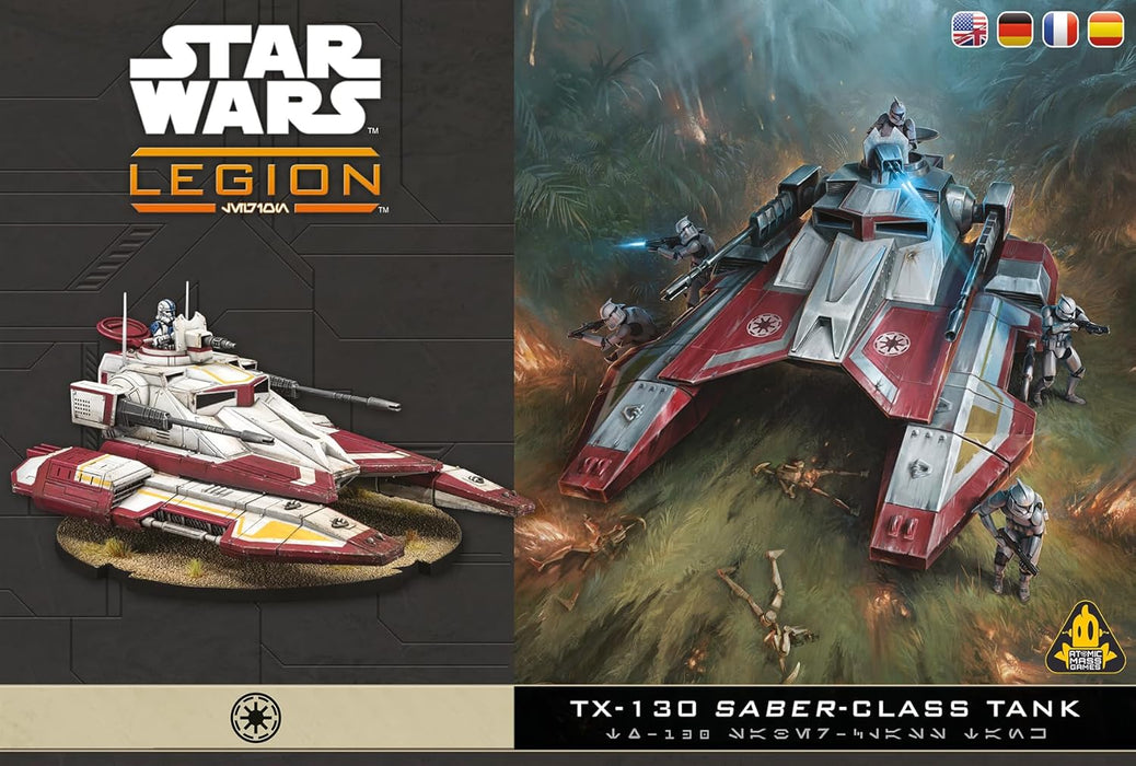 Asmodee | Star Wars Legion - TX-130 Saber Tank | Miniatures Tabletop Game | Ages 14+ | 2 Players | 3 Hours Playing Time