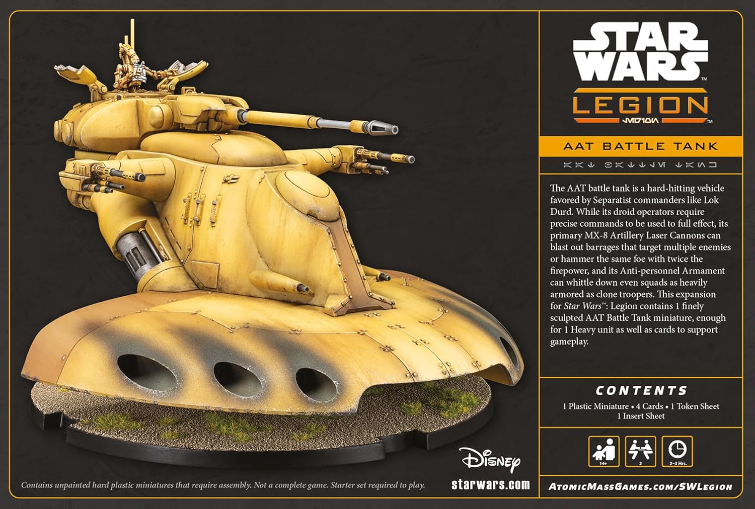 Asmodee | Star Wars Legion - AAT Battle Tank | Miniatures Tabletop Game | Ages 14+ | 2 Players | 3 Hours Playing Time
