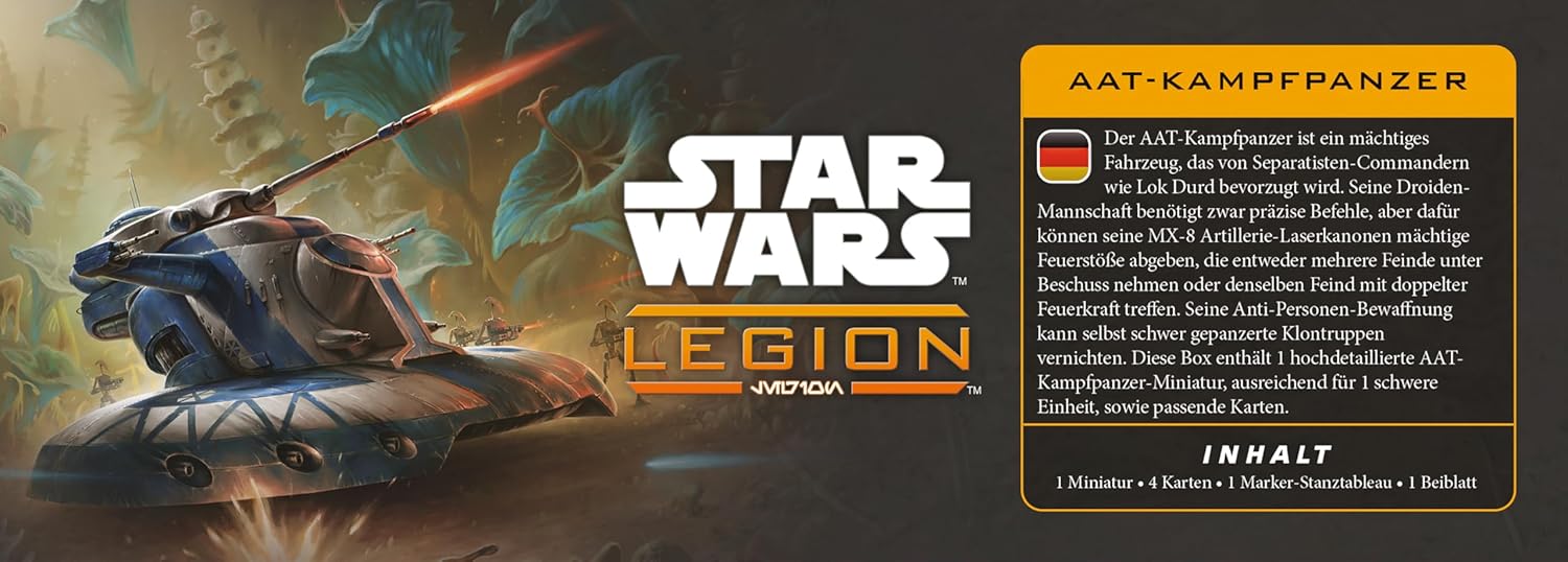 Asmodee | Star Wars Legion - AAT Battle Tank | Miniatures Tabletop Game | Ages 14+ | 2 Players | 3 Hours Playing Time