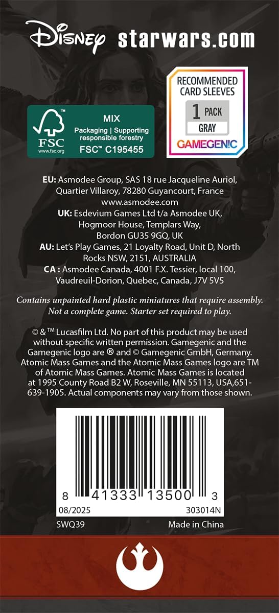 Asmodee | Star Wars Legion - Cassian Andor, Jyn Erso & K-2SO | Miniatures Tabletop Game | Ages 14+ | 2 Players | 3 Hours Playing Time