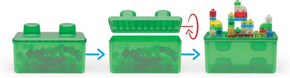 Jelly Blox 2-in-1 Storage Kit - Includes 30 Blocks - Toddler & Preschool Building Blocks Kids Can Squeeze, Stretch, Squish - Safety Tested & Ouch-Free - Tactile, Sensory Play Toy for Ages 2 Plus