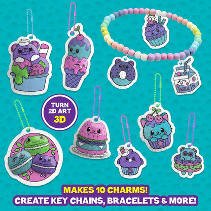 Foodie Squishy Sponge Art & Craft Kit for kids, Mess-Free Fun for Kids, Creative Activity, Gifts for Ages 4,5,6,7,8