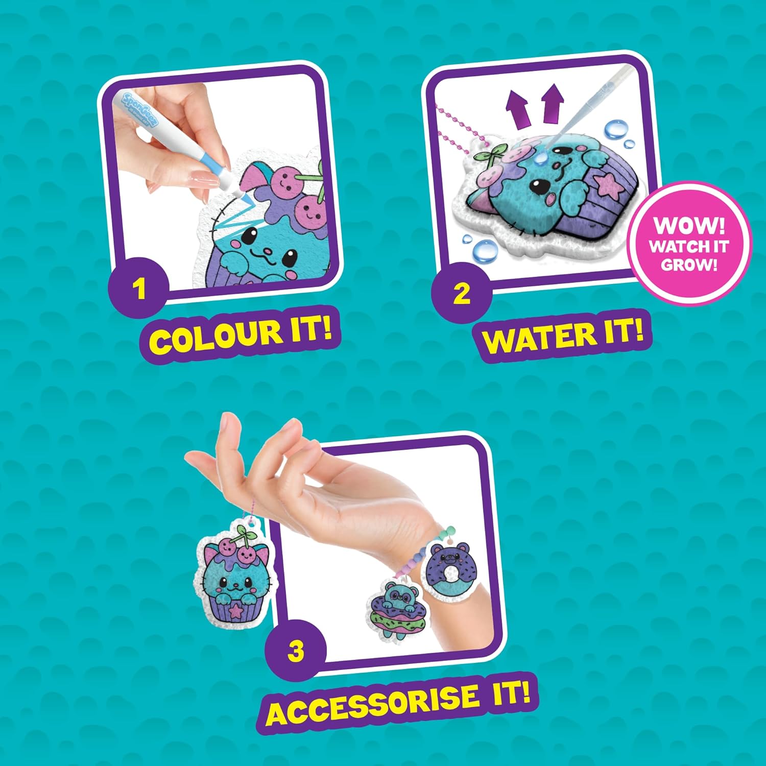 Foodie Squishy Sponge Art & Craft Kit for kids, Mess-Free Fun for Kids, Creative Activity, Gifts for Ages 4,5,6,7,8