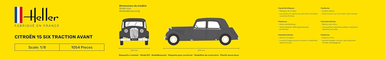 Heller 80799 Modelbouwset Citroën 15 SIX "Traction Avant"