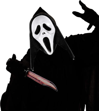 W WIDMANN MILANO Party Fashion 14383 Masker met capuchon, Screaming Ghost, kostuumaccessoires, Halloween, carnaval, themafeest
