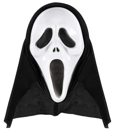 W WIDMANN MILANO Party Fashion 14383 Masker met capuchon, Screaming Ghost, kostuumaccessoires, Halloween, carnaval, themafeest