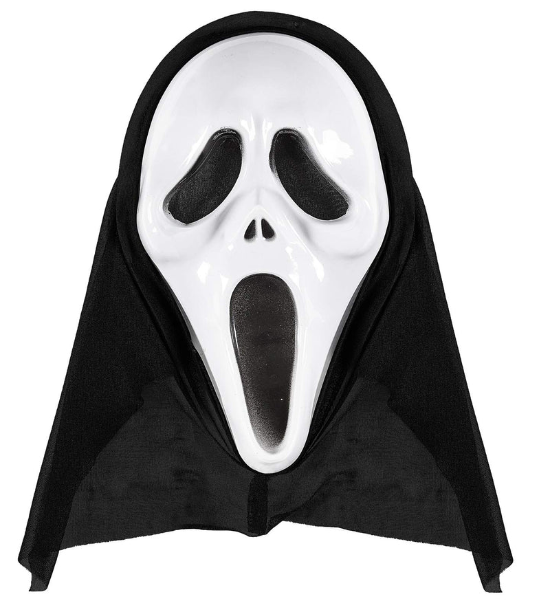 W WIDMANN MILANO Party Fashion 14383 Masker met capuchon, Screaming Ghost, kostuumaccessoires, Halloween, carnaval, themafeest