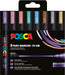 Posca - Medium Tip Pen - Metallic Colors, 8 Pc (401668)
