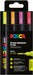 Uni-Ball 182548 - POSCA Marker Set, 4 acrylstiften neon PC-5M, permanente marker 1,8-2,5 mm ronde punt