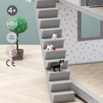 Lundby Poppenhuis accessoires - trappen voor poppenhuis - 20,5 cm spel huis trap voor minipoppen 11 cm - leeftijd 3+, schaal 1:18