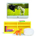 LUNDBY Poppenhuis Meubels — Woonkamer TV Set + Boekenkast — Poppenhuis Accessoires — 11 stuks voor 11 cm Mini Poppen, — Leeftijd 4+, 1:18