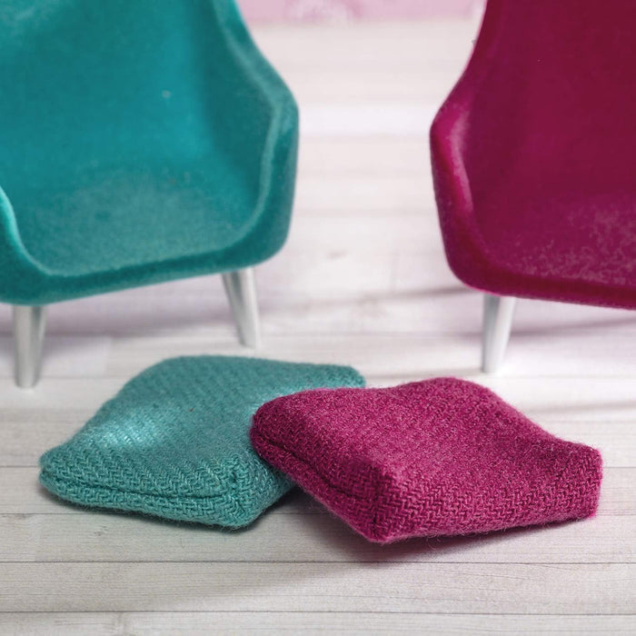 Lundby Armchair Stoelset, groen/pruim, geel