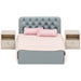 LUNDBY Poppenhuis Meubels Slaapkamerset - Poppenbed - Poppenhuis Accessoires voor 11cm Mini Poppen - 6 stuks, Leeftijd 3+ Schaal 1:18