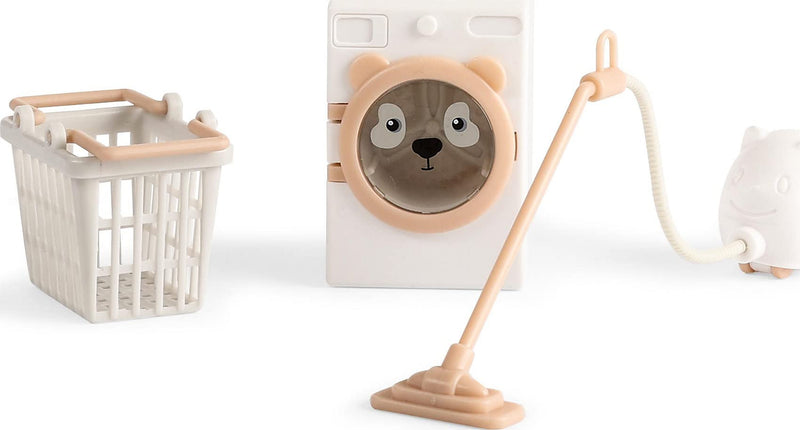 Lundby Reinigingsset voor poppenhuis: stofzuiger, wasmachine en wasmand