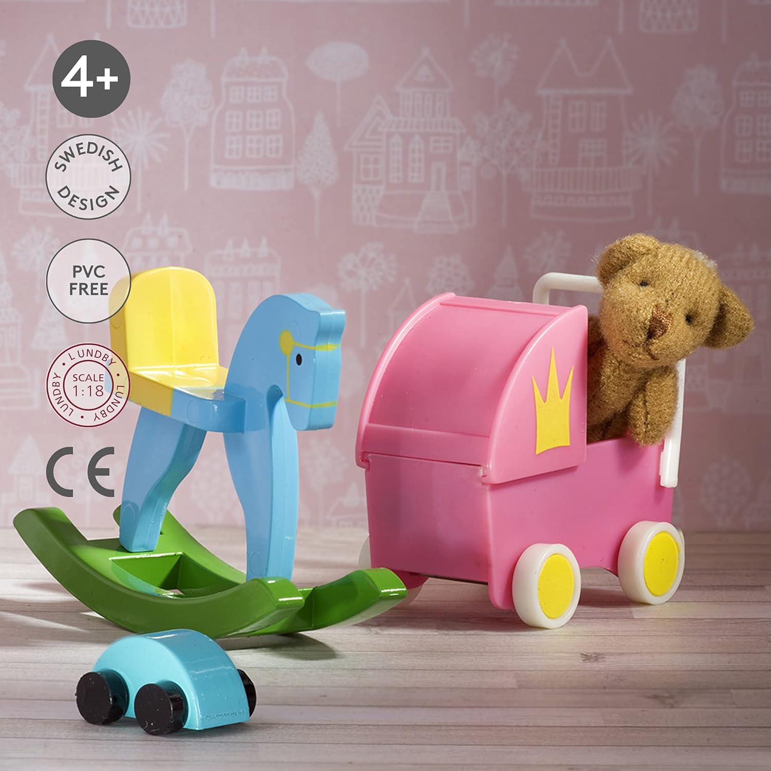 Lundby Poppenhuis accessoires - mini poppen huismeubels, kunststof & stoffen poppen huis poppenaccessoires speelsets - leeftijd 4+, schaal 1:18