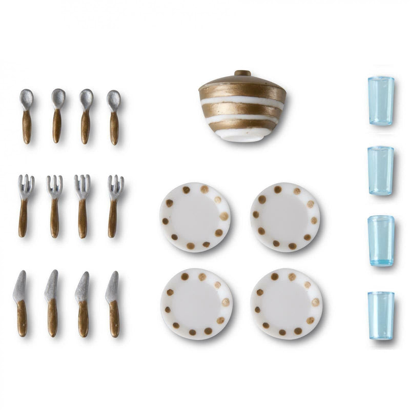 Lundby Dolls House Dinner Service 1:18 Schaal Keuken Accessoire Set