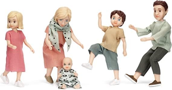 Lundby - Family Mom, Dad, 2 Children & 1 Baby (18036)