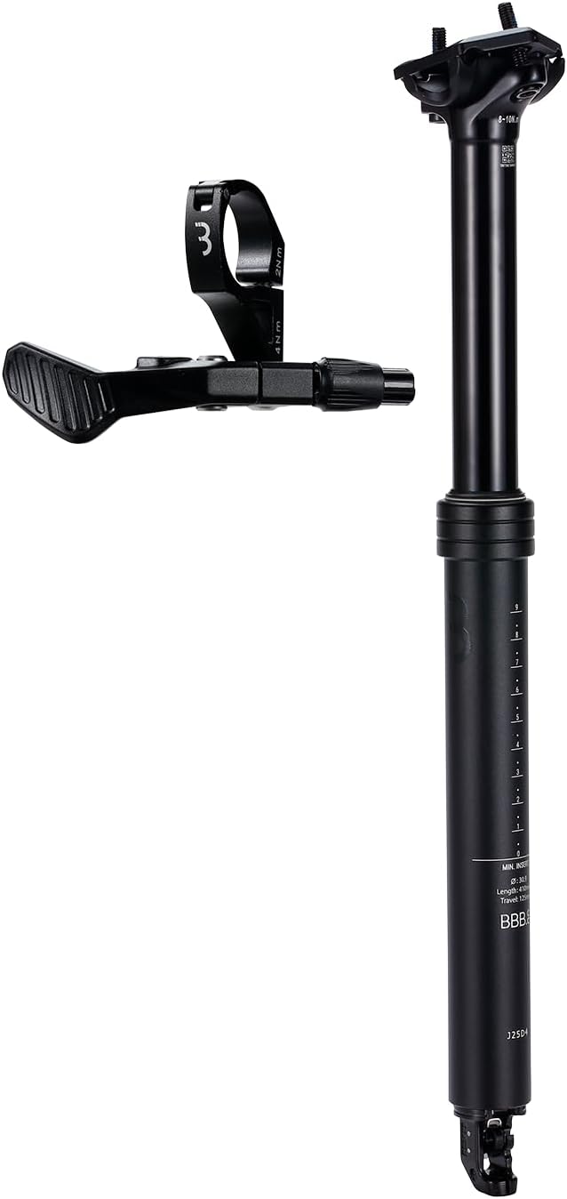 BBB Cycling Adjustable Seatpost With Remote Lever And Cable Set Suitable for E-bike, Road Bike, MTB, Touring and Urban Bicycles | LiftPost Dropper BSP-51