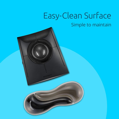 Kensington Slim Duo Gel Mouse and Trackball Wrist Rest, 192 x 72 x 22mm, Ergonomic Support for Wrist Strain and Discomfort, Compatible with Low Profile Mice and Trackballs, Black/Grey (K62438WW)