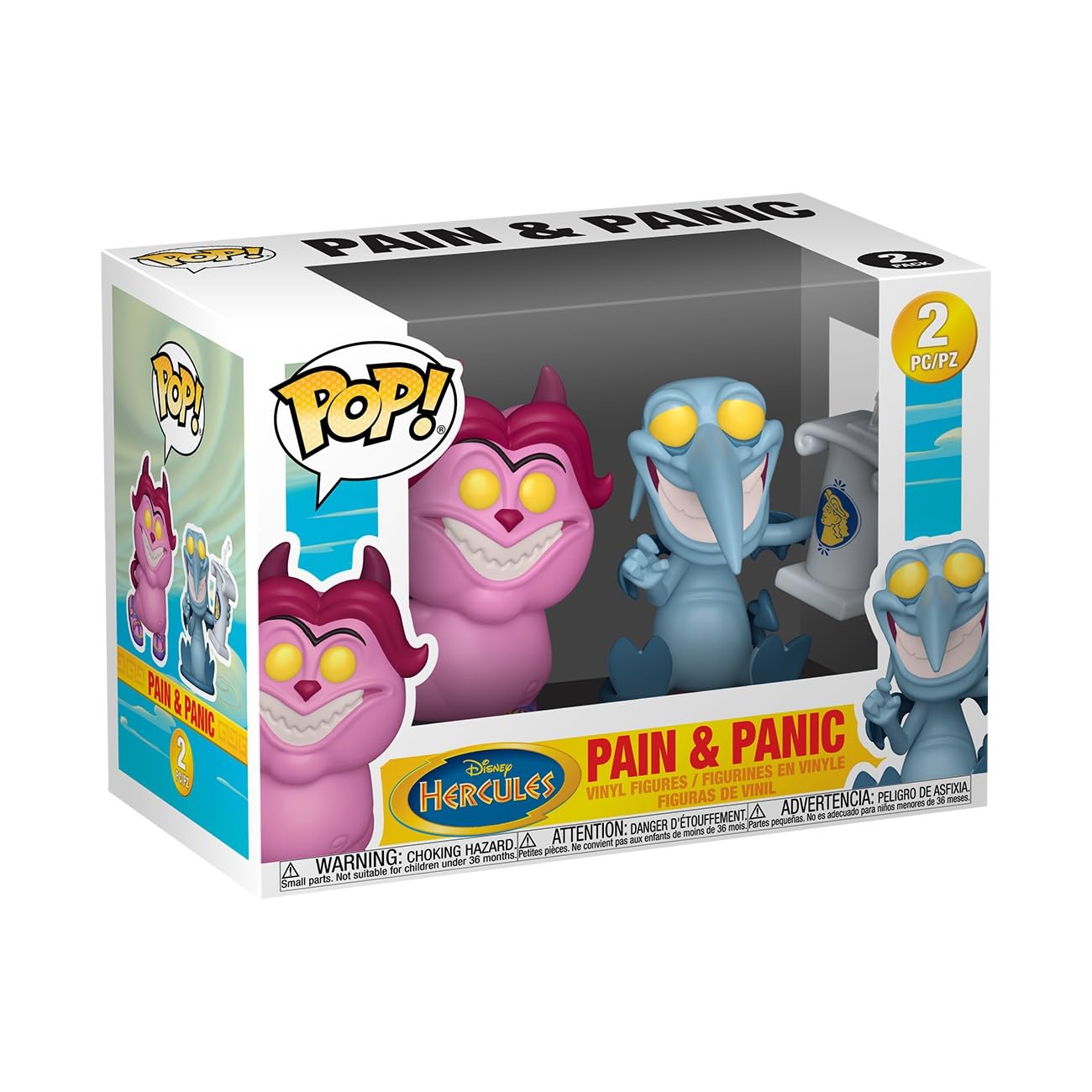 Funko Pop! Disney: Hercules - Panic & Pain 2 Pack - Herkules - Vinyl-Sammelfigur - Geschenkidee - Offizielle Handelswaren - Spielzeug Für Kinder und Erwachsene - Cartoon Fans