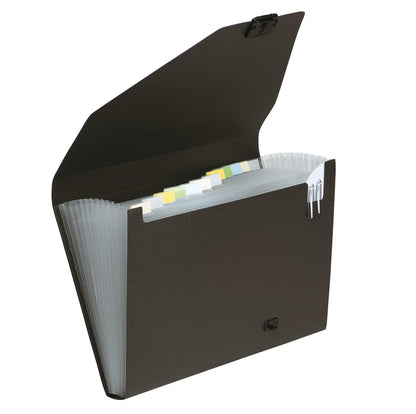 Snopake A4 Expanding Organiser 13-Part – Black  Ref: 11219