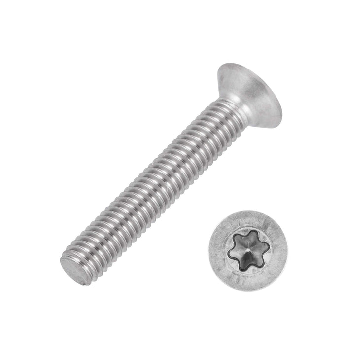 Viti a testa svasata Torx, filettatura completa ISO 14581 DIN 965 TX, in acciaio inox, M8 x 60 mm, 50 pezzi