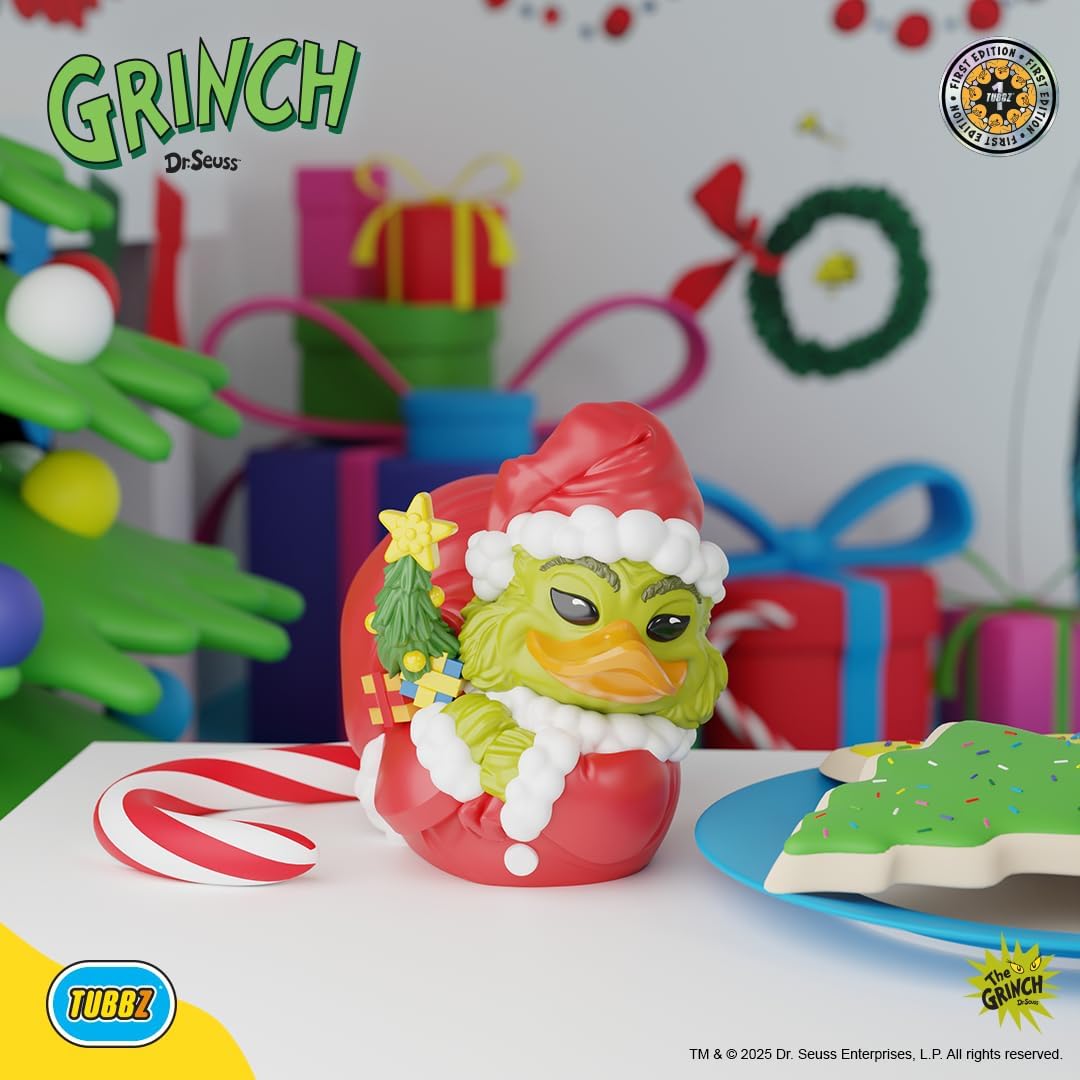 TUBBZ First Edition: The Grinch - Santa Outfit Grinch Cosplaying Rubber Duck Vinyl Figure